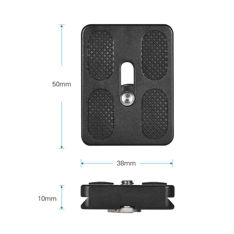 50*38mm Size Aluminum Alloy Universal Quick Release Plate D-50T QR Plate with 1/4 Inch Screw for Arc