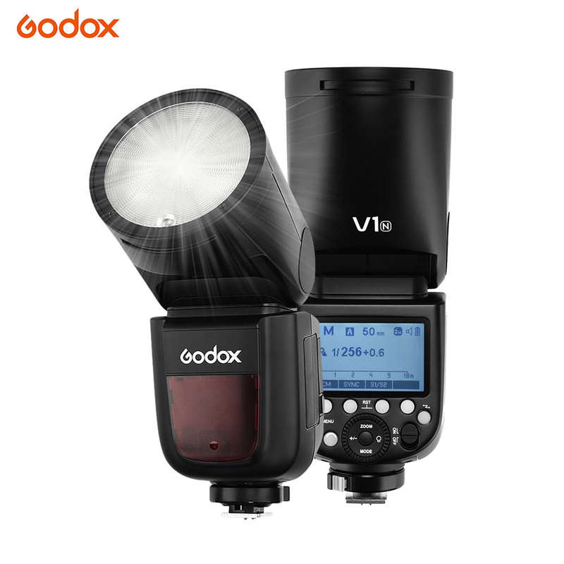 Godox V1N Professional Camera Flash Speedlite Speedlight Round Head Wireless 2.4G Fresnel Zoom Compa