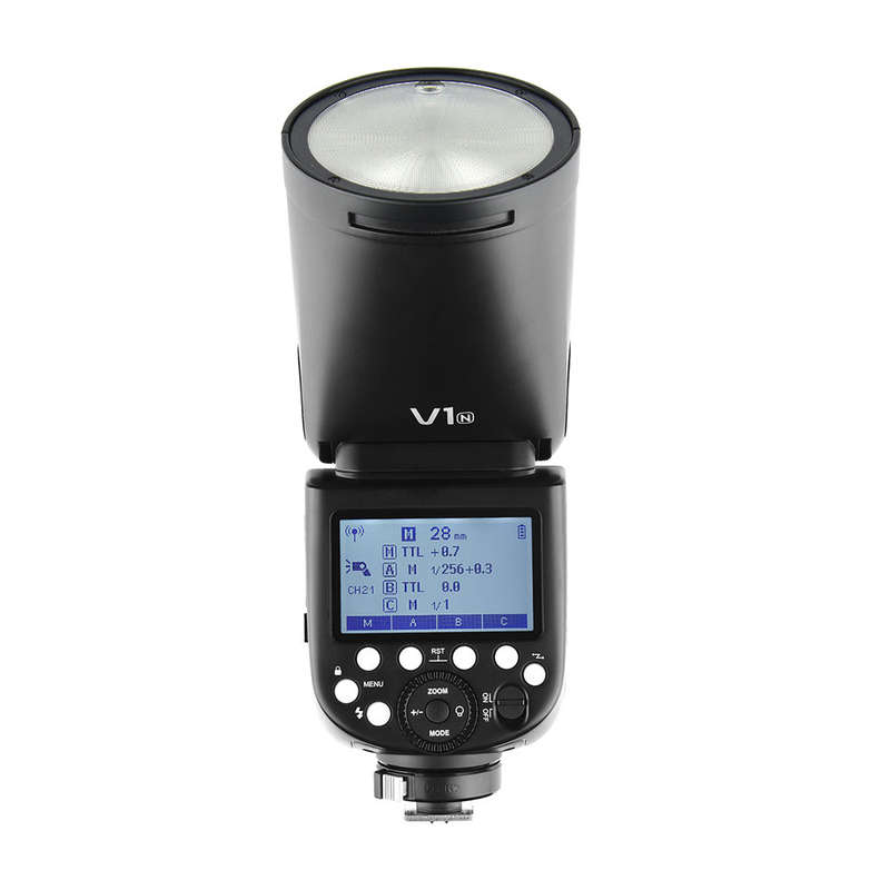 Godox V1N Professional Camera Flash Speedlite Speedlight Round Head Wireless 2.4G Fresnel Zoom Compa