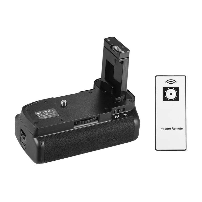 Vertical Battery Grip Holder for Nikon D5100 D5200 DSLR Camera EN-EL 14 Battery Powered with IR Remo