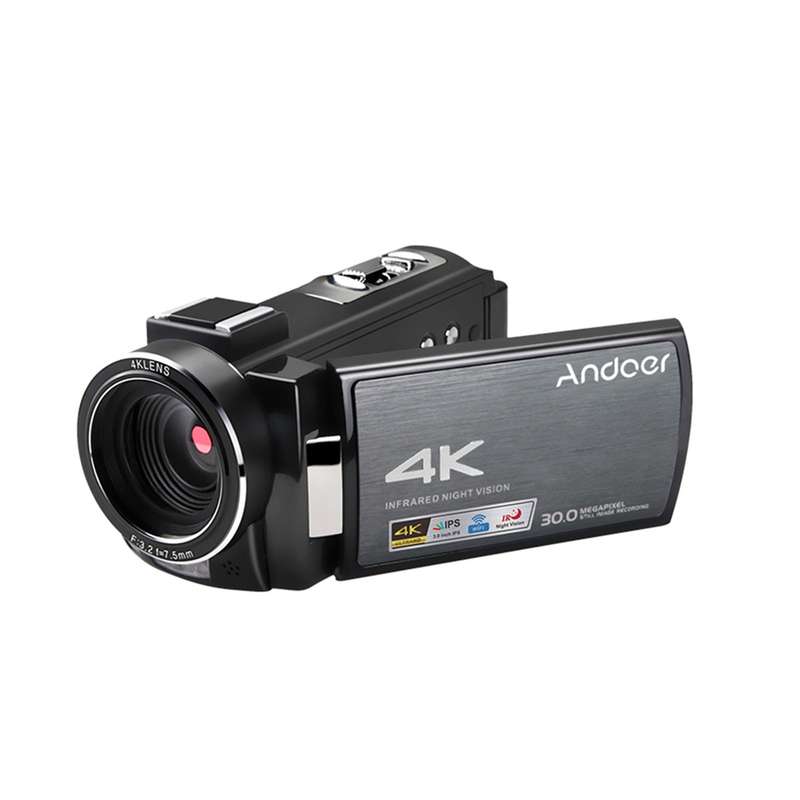 Andoer HDR-AE8 4K WiFi Digital Video Camera Camcorder DV Recorder 30MP 16X Digital Zoom IR Night Vis