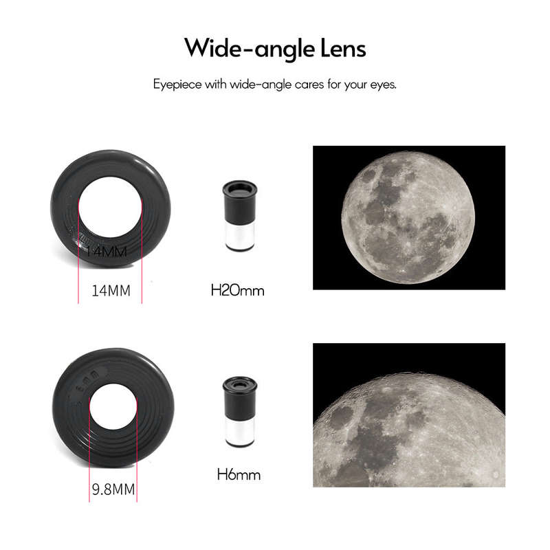 Astronomical Telescope Compact Portable Telescope of 90X Magnification with Adjustable Tripod for Ki