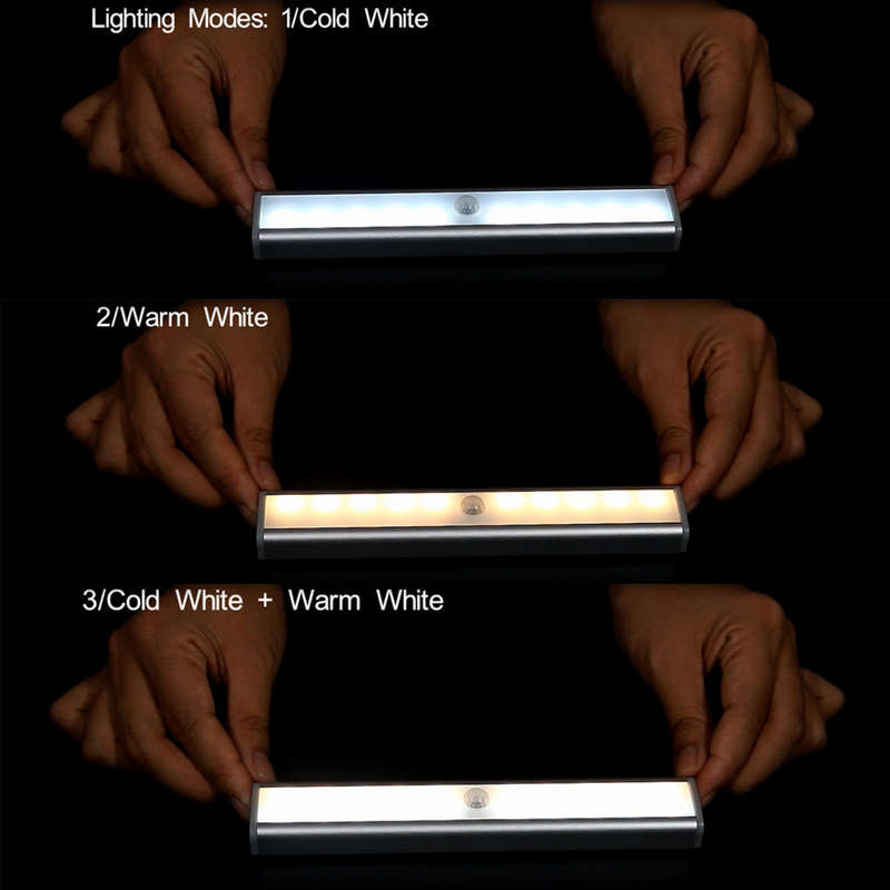 2PCS Cabinet Lights Motion Sensor Lights USB Rechargeable 20 LED Cabinet Lighting Magnetic Re