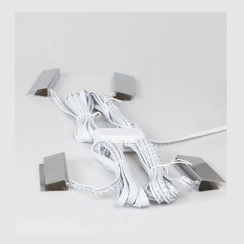 LED Clip On Glass Shelf Lighting Under Cabinet Night Lights Kit for Glass Edge Shelf with Rem