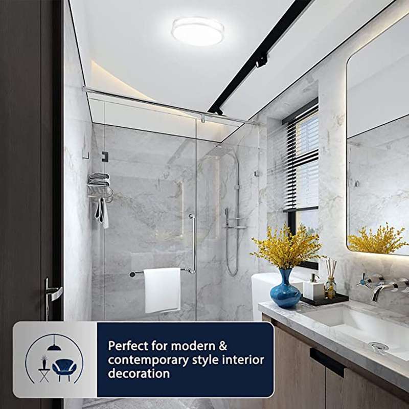 Dimmable LED Flush Mount Ceiling Lamp Wide Beam Angle Even Light High Light Transmittance for