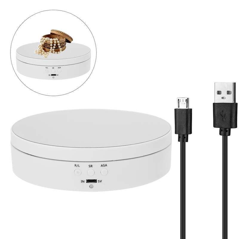 360 Degree Electric Rotating Turntable Display Stand for Photography Video Shooting Props Jewelry Di