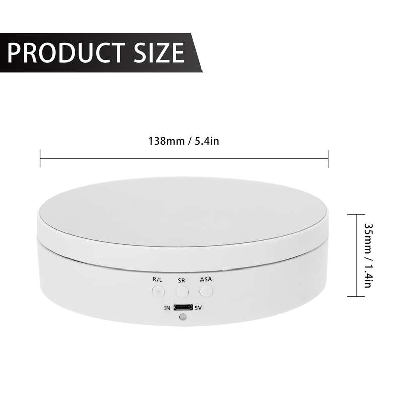360 Degree Electric Rotating Turntable Display Stand for Photography Video Shooting Props Jewelry Di