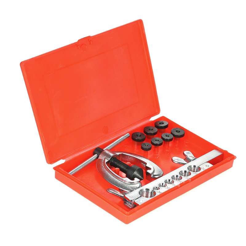 9pcs Double Pipe Flaring Tool Kit Set Tube Bender Pipe Repair Mechanic Brake Plumber Aluminium Coppe