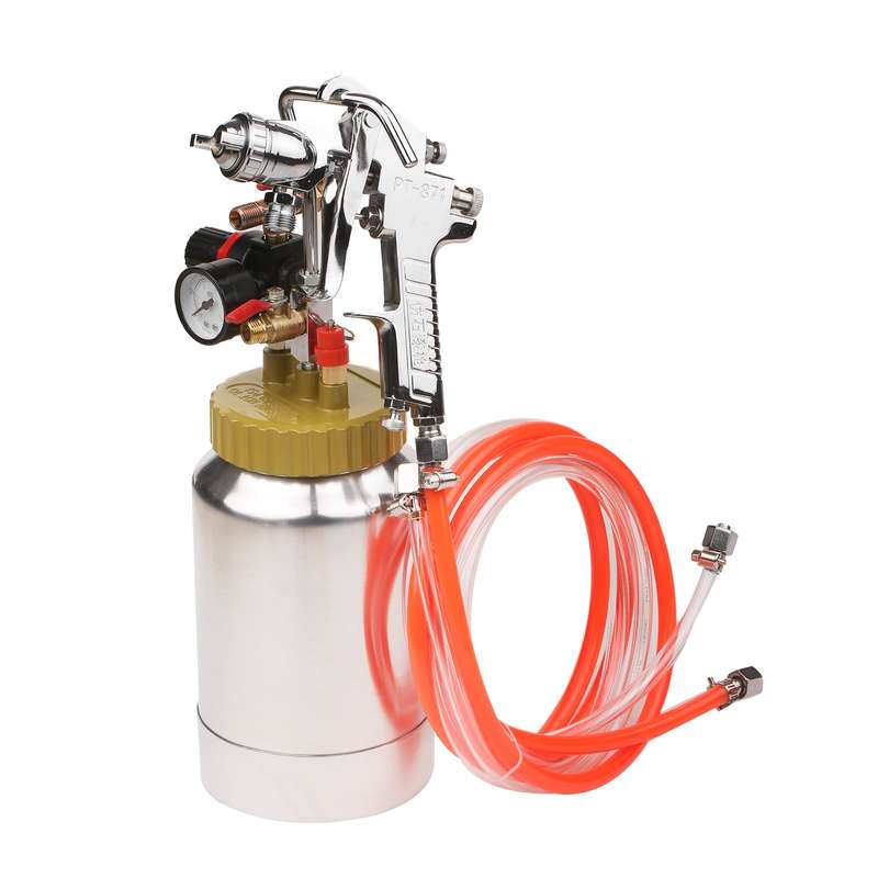 2L Pressure Pot Tank with Air Spray Gun and Regulator for Natural Stone Sprayer Putty Sprayer Paint