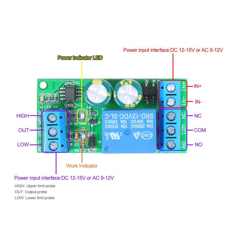 LC25A01 Water Level Automatic Controller Module Aquarium Fish Tank Liquid Level Controller Sen