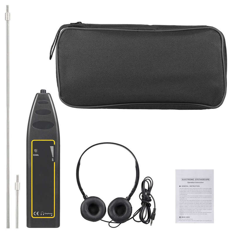 100Hz~10kHz Auto Leak Detector Car Water Pipe Electronic Stethoscope Earphone Detection Equipment