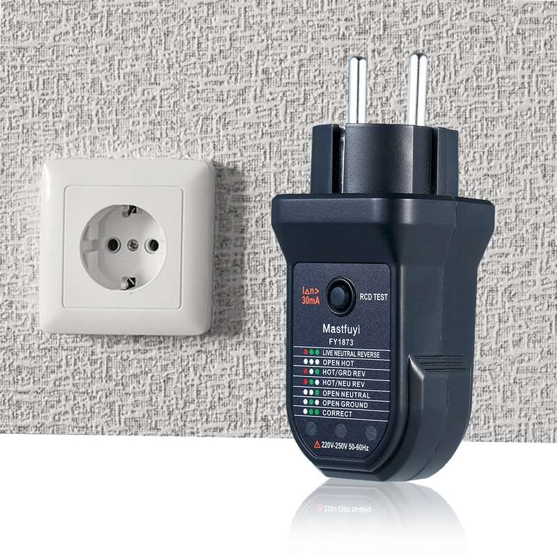 FUYI Advanced RCD Electric Socket Tester Automatic Neutral Live Earth Wire Electric Circuit Po