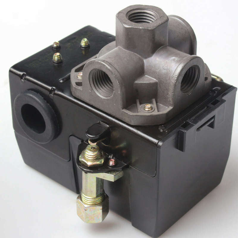 Air Compressor Pressure Switch Control Valve 120PSI 4 Port Unloader On/Off Lever