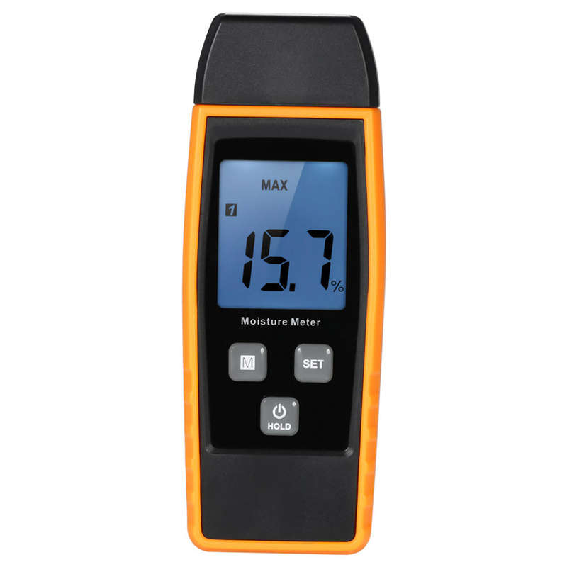 Handheld Mini Moisture Meter Digital LCD Lumber Damp Meter Wood Moisture Detector Humidity Tes