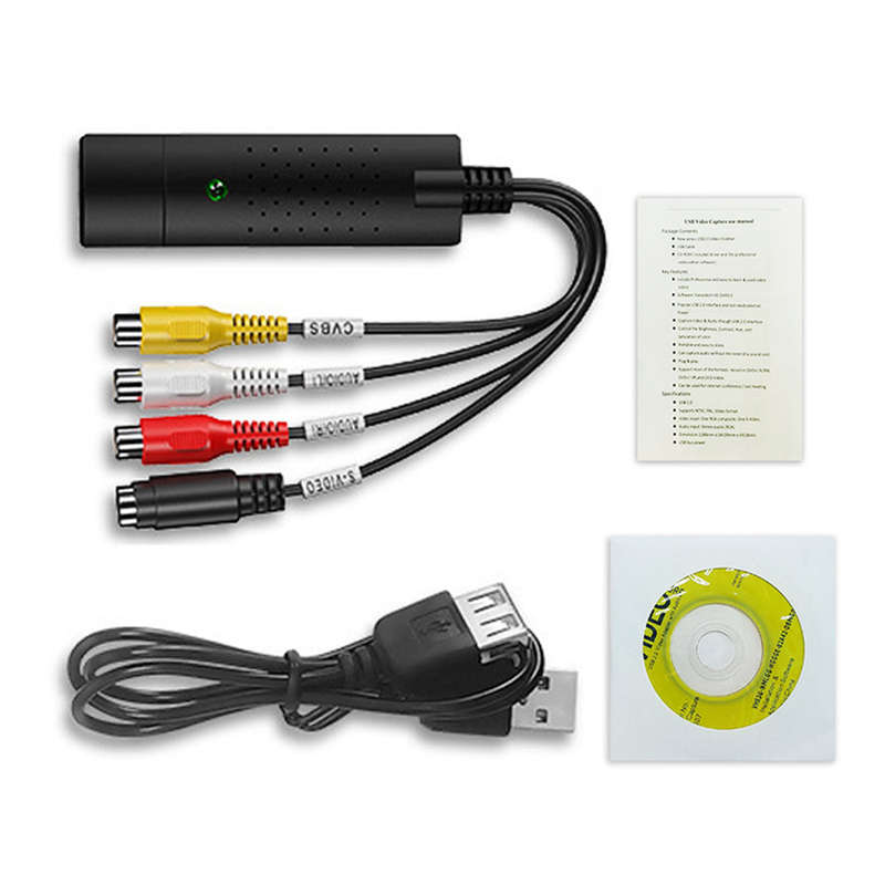 VHS to Digital Converter USB 2.0 Video Converter Audio Capture Card VHS Box VHS VCR TV to Digi