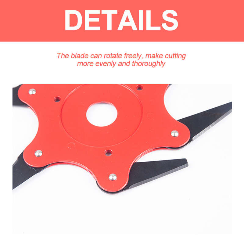6 Tooth Lawn Mower Blade Cutter Accessories Grass Turf Head Trimmer Head