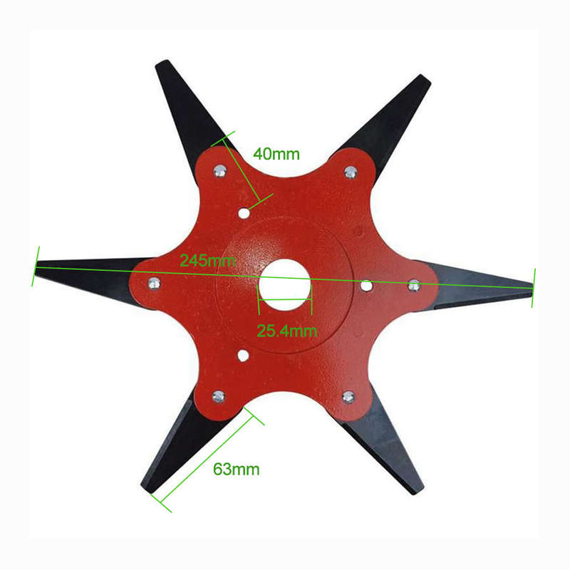 6 Tooth Lawn Mower Blade Cutter Accessories Grass Turf Head Trimmer Head
