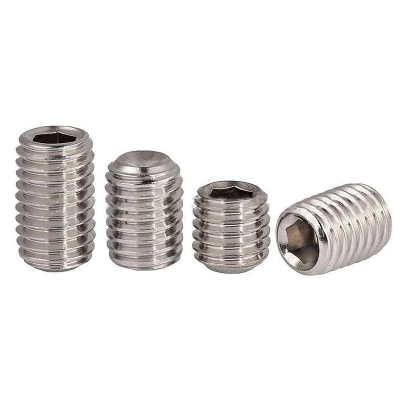 200pcs Hex Grub Screws Kit Set Screws 304 Stainless Steel M3/M4/M5/M6/M8 Grub Screw Assortment