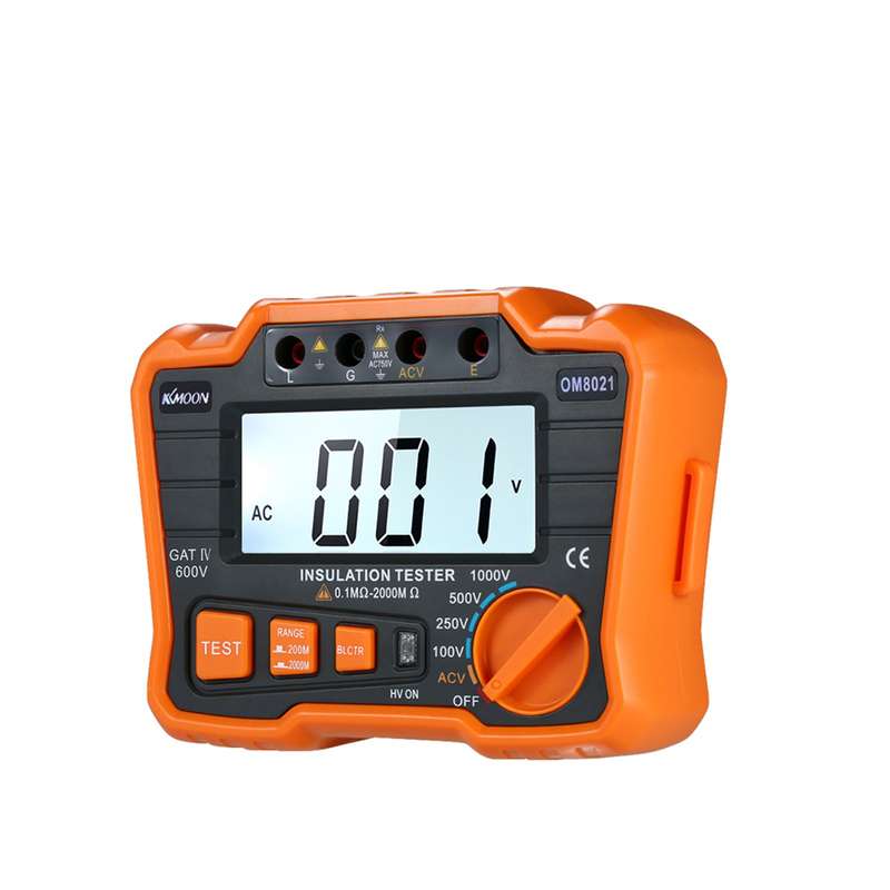 KKmoon Insulation Resistance Tester DCV ACV Meter 1000V Ground Megger Megohmmeter MegOhm Voltmeter w