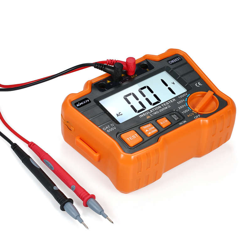 KKmoon Insulation Resistance Tester DCV ACV Meter 1000V Ground Megger Megohmmeter MegOhm Voltmeter w