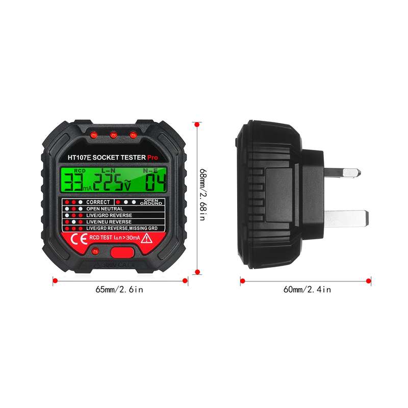 KKmoon GFCI Outlet Tester with Voltage Display 90-250V Socket Tester Automatic Electric Circui