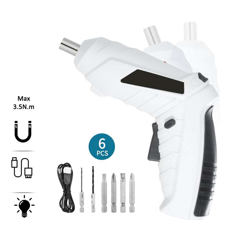 Cordless Screwdriver 1300mAh USB Rechargeable Electric Screwdriver Adjustable 2 Position Drill Screw