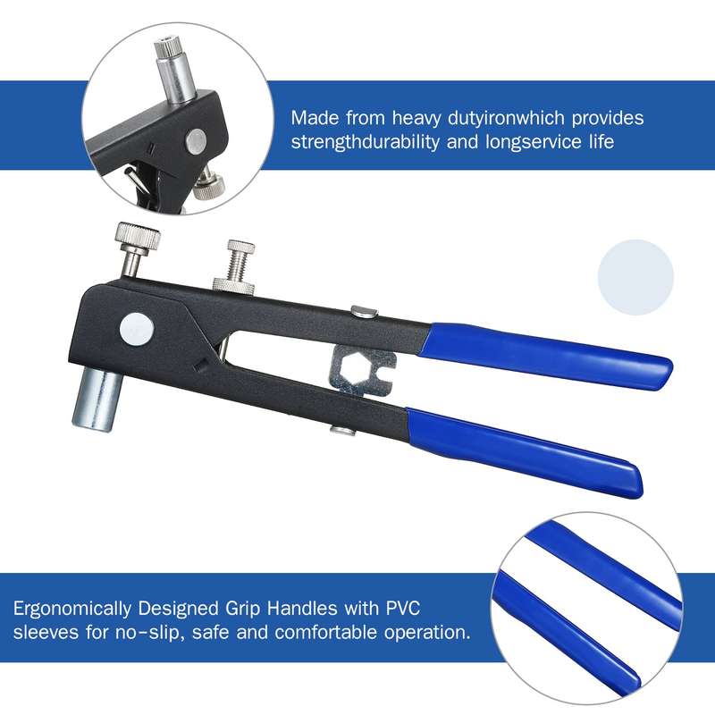 86PCS Rivet Nut Tool Kit Set Blind Rivet Nut Hand Riveter Wrench Threaded Insert Tool Rivet Nut Gun