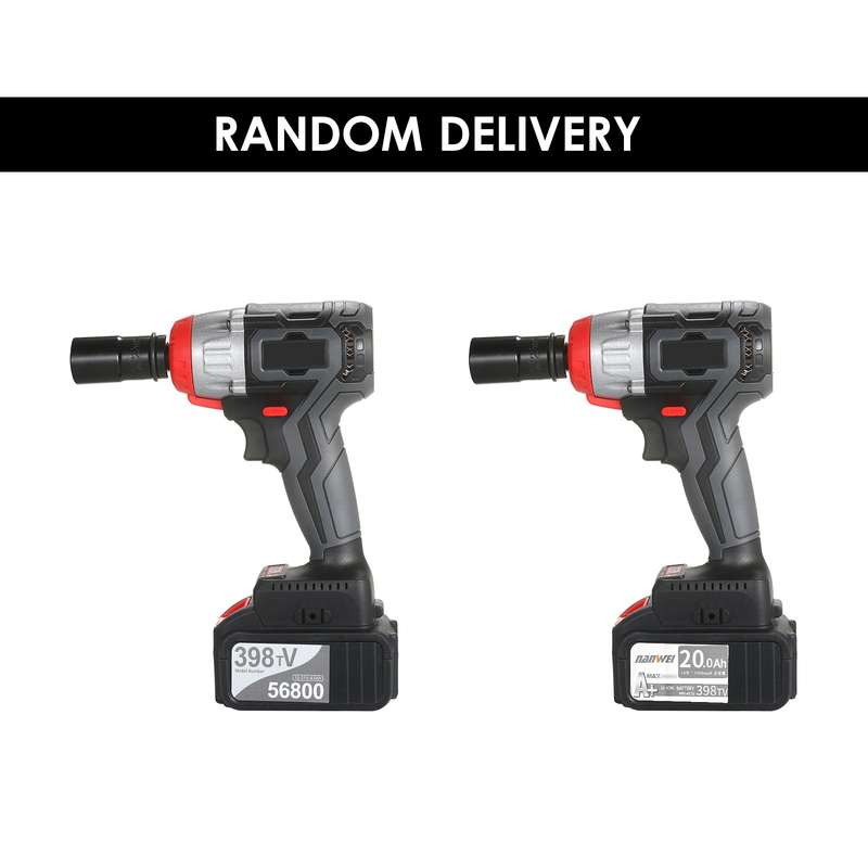 Cordless Impact Wrench Kit Brushless Drill 1/2 & 1/4 Inch Quick Chuck 380Nm Torque Fast Charger 2x4.
