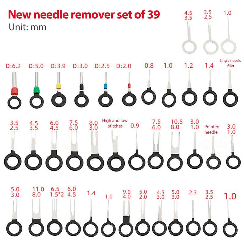 39Pcs Wire Terminal Removal Tool Car Electrical Wiring Crimp Connector Pin Kit