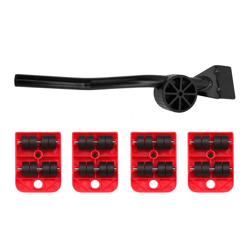 Heavy Furniture Moving Kit Easy Mover Appliance Roller Lifter Moving System with 4 Wheel Slide