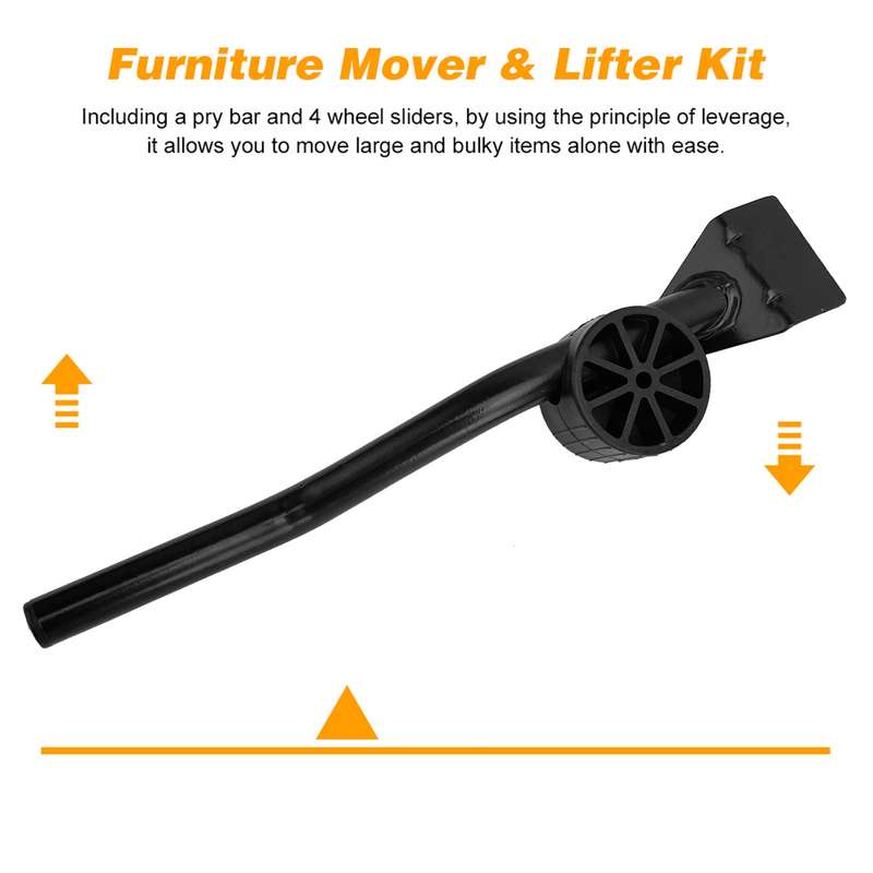 Heavy Furniture Moving Kit Easy Mover Appliance Roller Lifter Moving System with 4 Wheel Slide