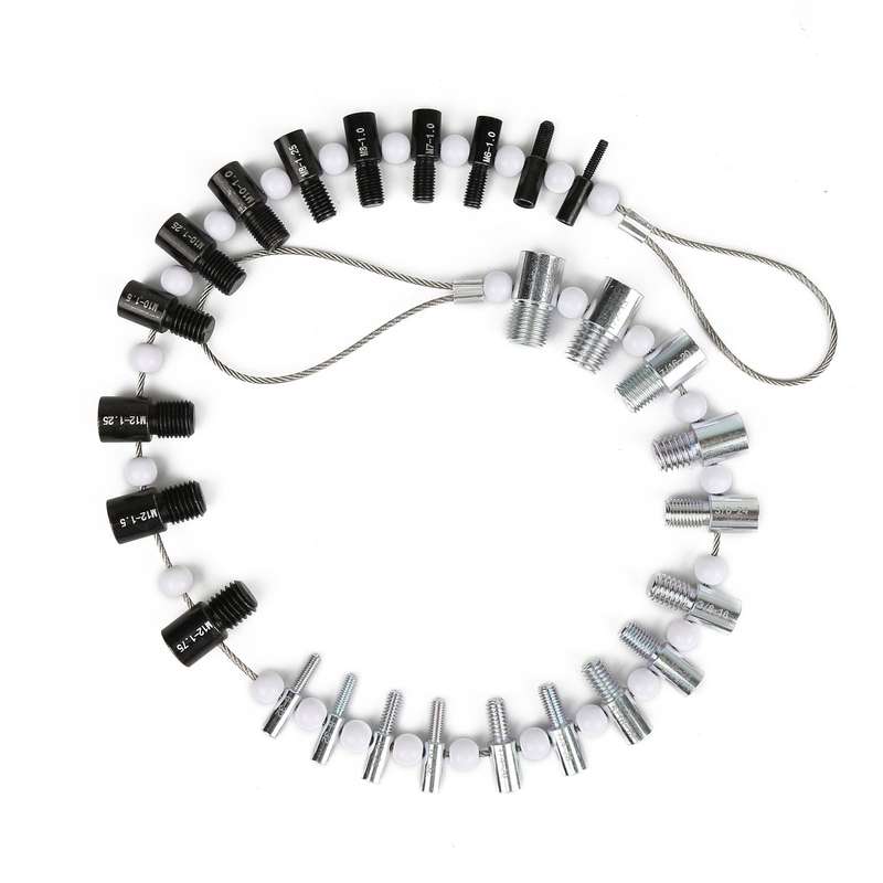 Nut and Bolt Thread Checker Inch and Metric Set Nut Bolt Thread Detection Tool Multipurpose Utility
