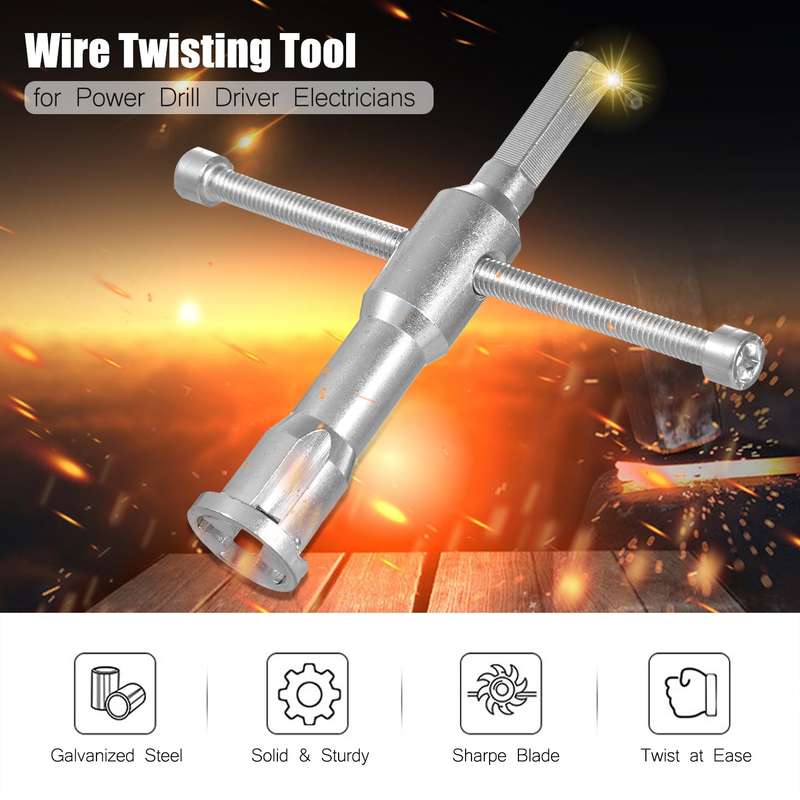 Wire Twisting Tool Wire Stripper and Twister for Stripping and Twisting 11/12/13AWG Solid Wires for