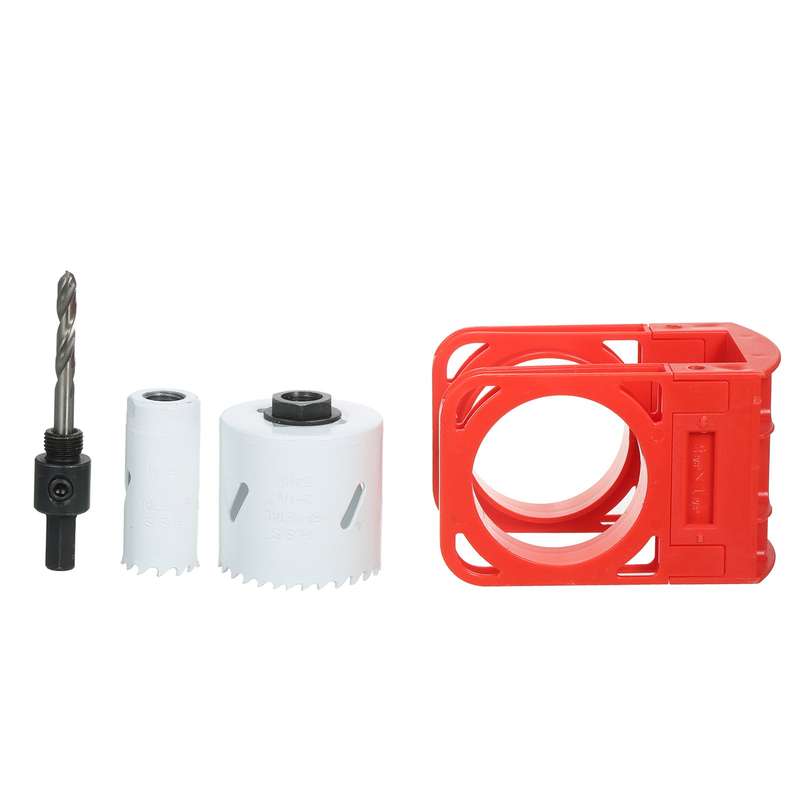 Lock Installation Kit with Guide Template for Wood Doors