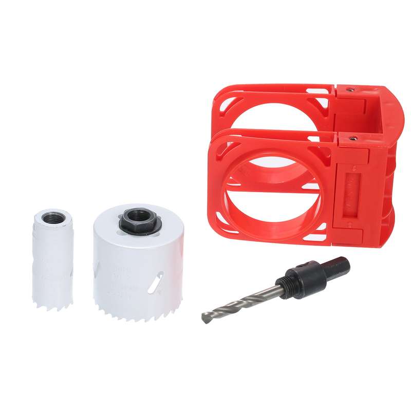 Lock Installation Kit with Guide Template for Wood Doors