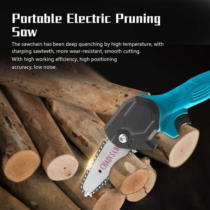 Portable Electric Pruning Saw Small Wood Spliting Chainsaw One-handed Woodworking Tool for Garden Or