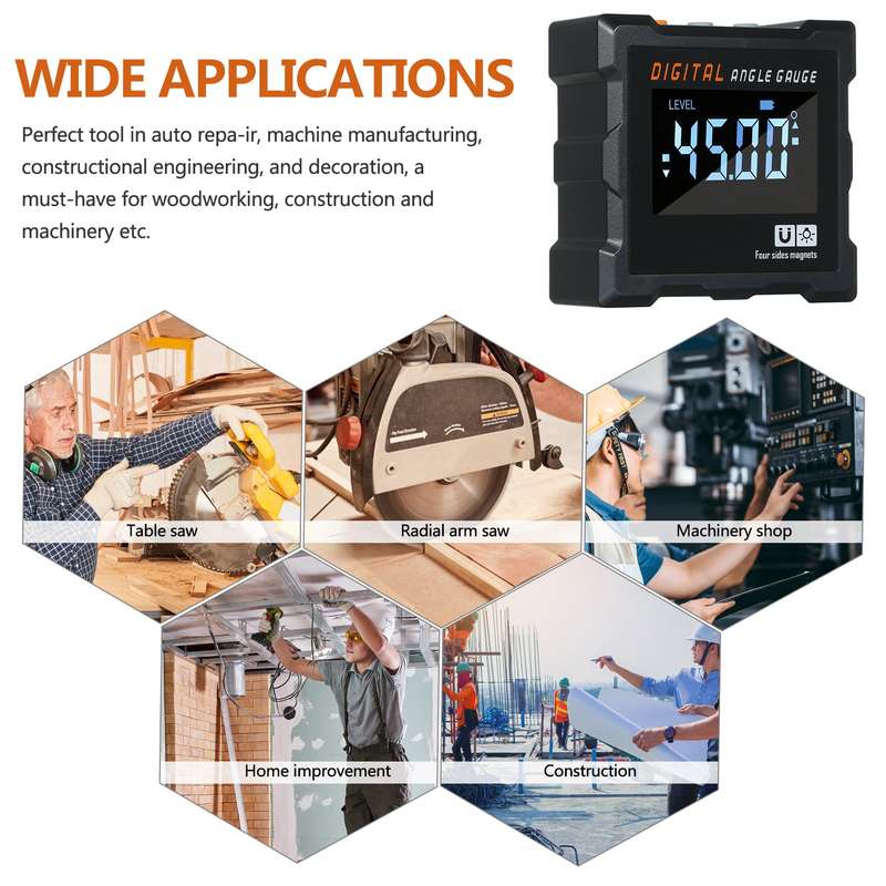 Digital Level Protractor Inclinometer Mag-netic Level Angle Meter Angle Finder Level Box Angl