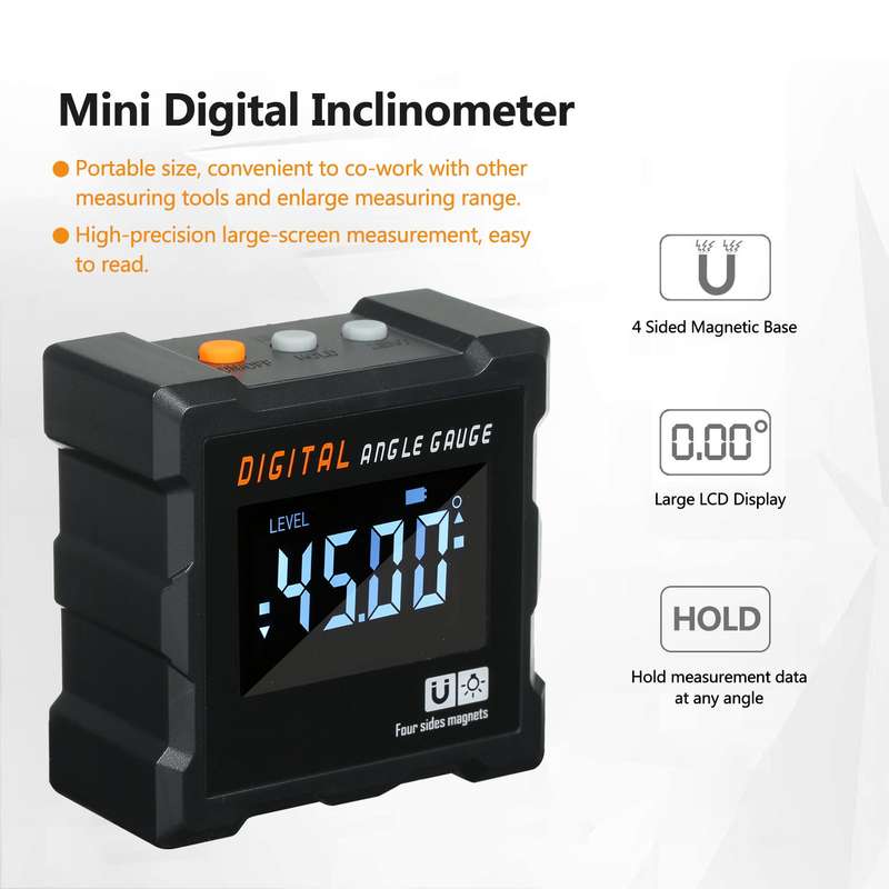 Digital Level Protractor Inclinometer Mag-netic Level Angle Meter Angle Finder Level Box Angl