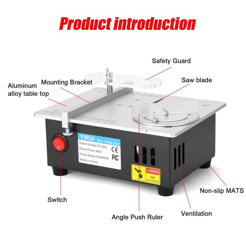 Mini Multifunctional Table Saw Electric Desktop Saws Small Household DIY Cutting Tool Woodworking La