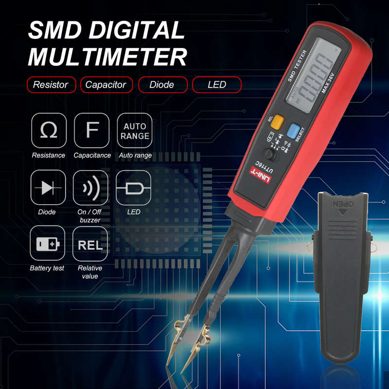 UNI-T SMD Tester Resistor Capacitor Diode (RCD) Parameter Meter LCD Auto Range SMD Digital Mu