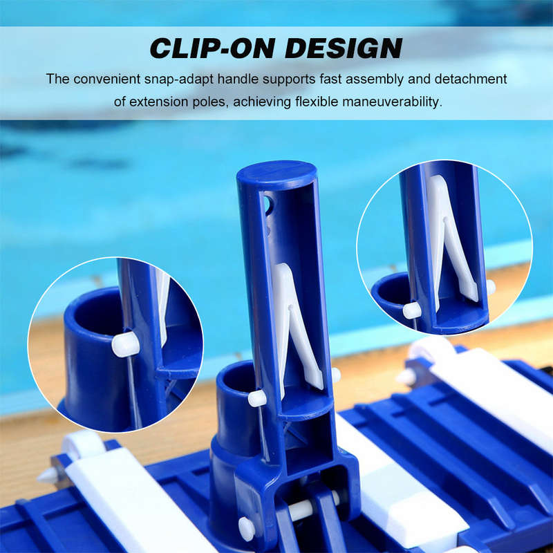 14-Inch Swimming Pool Vacuum Head Suction Head with Brush Flexible Vacuum Brush Head with Weig