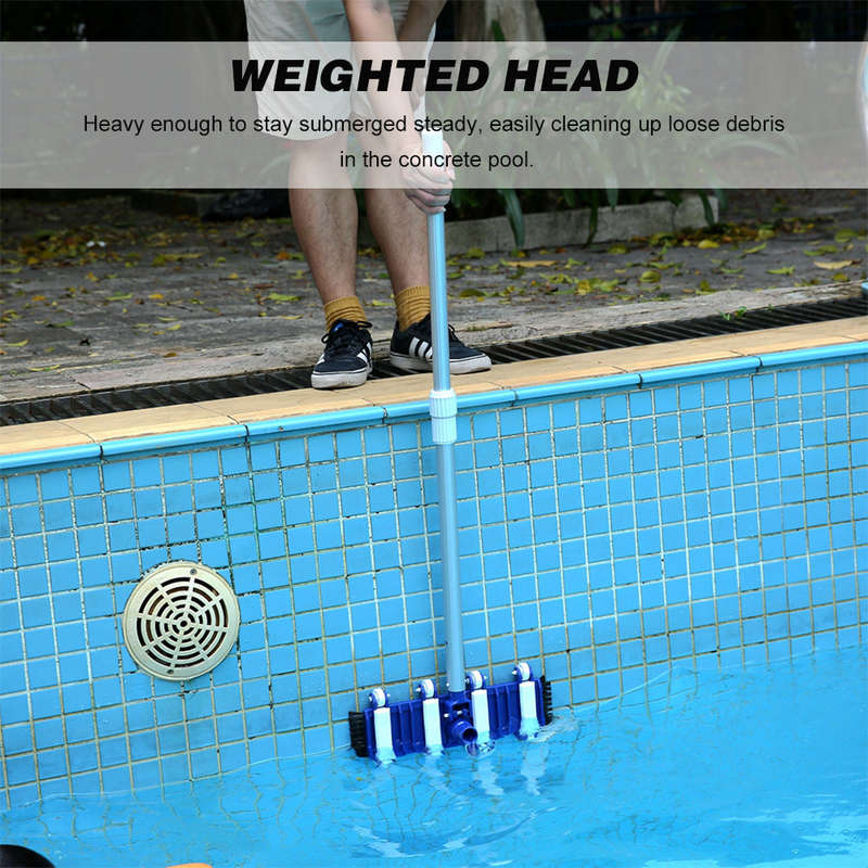 14-Inch Swimming Pool Vacuum Head Suction Head with Brush Flexible Vacuum Brush Head with Weig