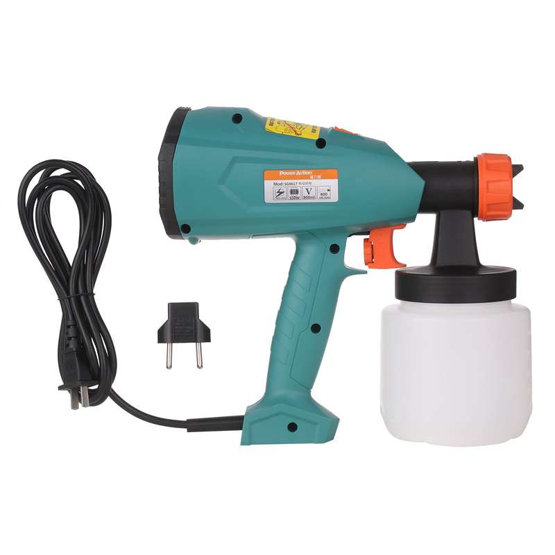 Power Paint Sprayer 550W High Power HVLP Spray Paint Machine with 800ml Container for House Painting