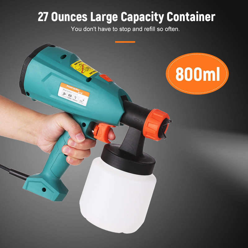 Power Paint Sprayer 550W High Power HVLP Spray Paint Machine with 800ml Container for House Painting