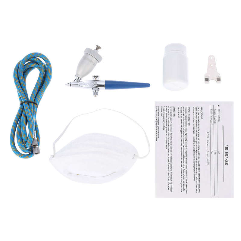 KKmoon Mini Sandblasting Airbrush Sandblaster Spray Model Air Brush Kit for Art Painting Tattoo Meta
