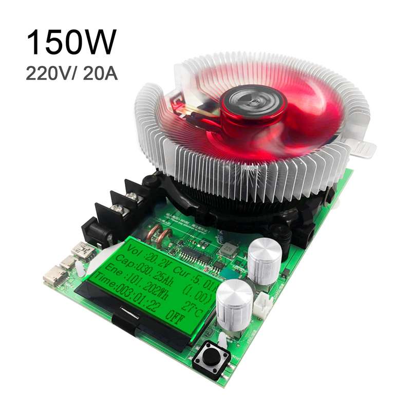 150W 200V 20A Electronic Load Tester Digital LCD Screen Electronic Adjustment Constant Load Me