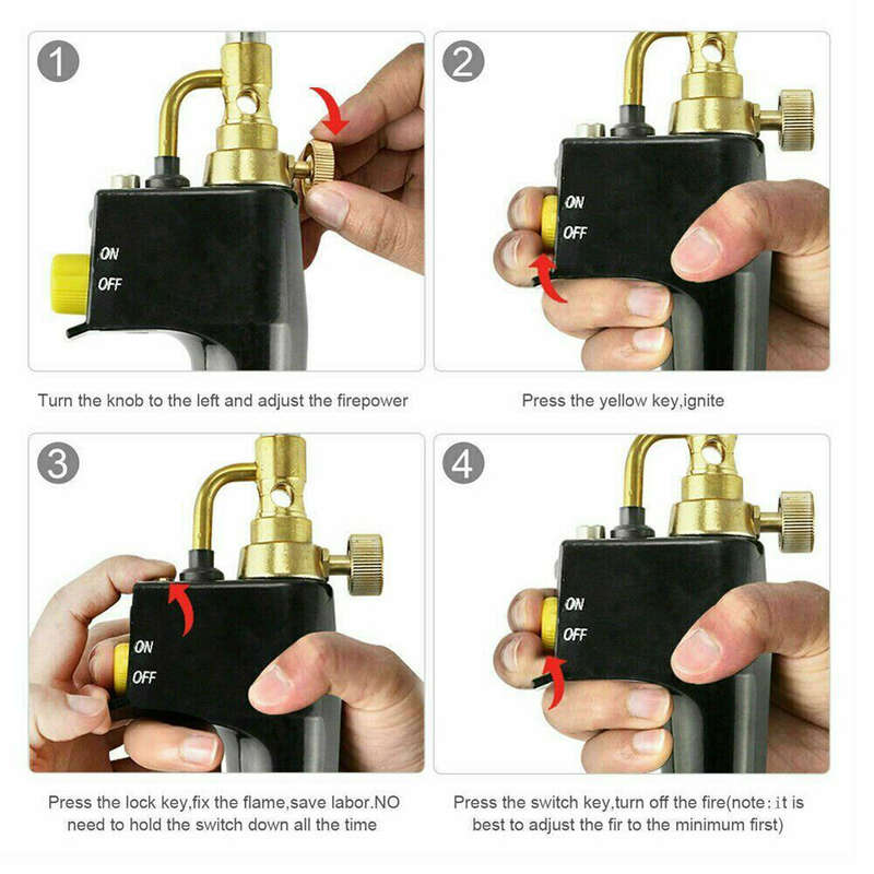Portable High Heat Welding Plumbing Torches Gas Soldering Plumbing Blow Torch Soldering Instant Prof