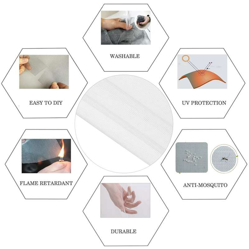 DIY Window Screen with Self-Adhesive Tapes Household Mosquito Screen Mosquito Net Mosquito Pr