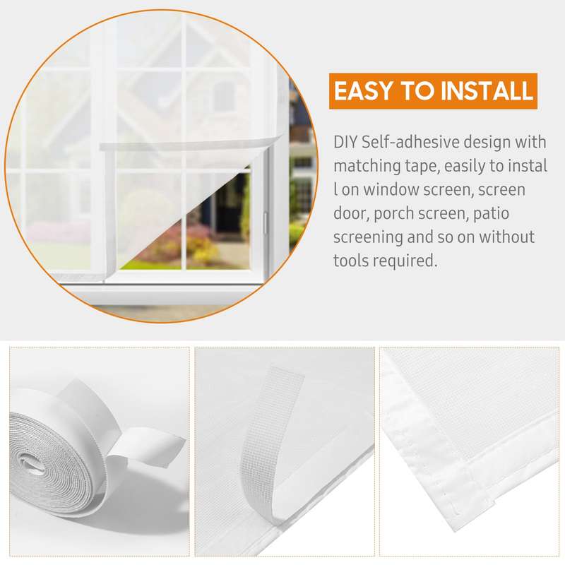 DIY Window Screen with Self-Adhesive Tapes Household Mosquito Screen Mosquito Net Mosquito Pr