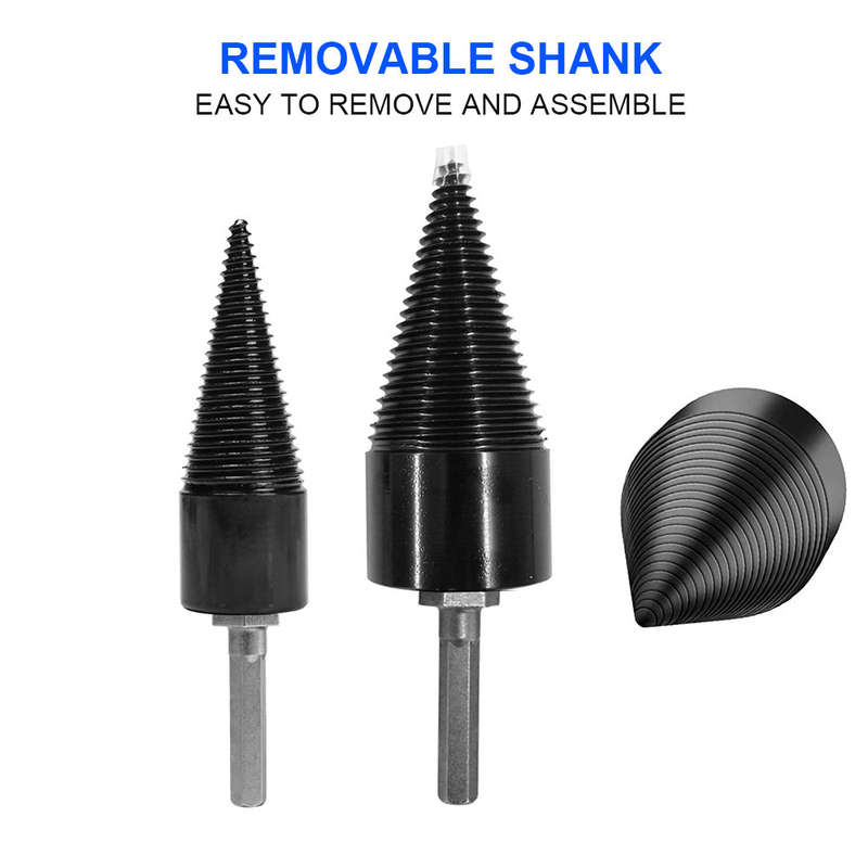 Wood Splitter Drill Bit Firewood Log Splitter Drill Bit Heavy Duty Drill Screw Cone Driver 42mm with